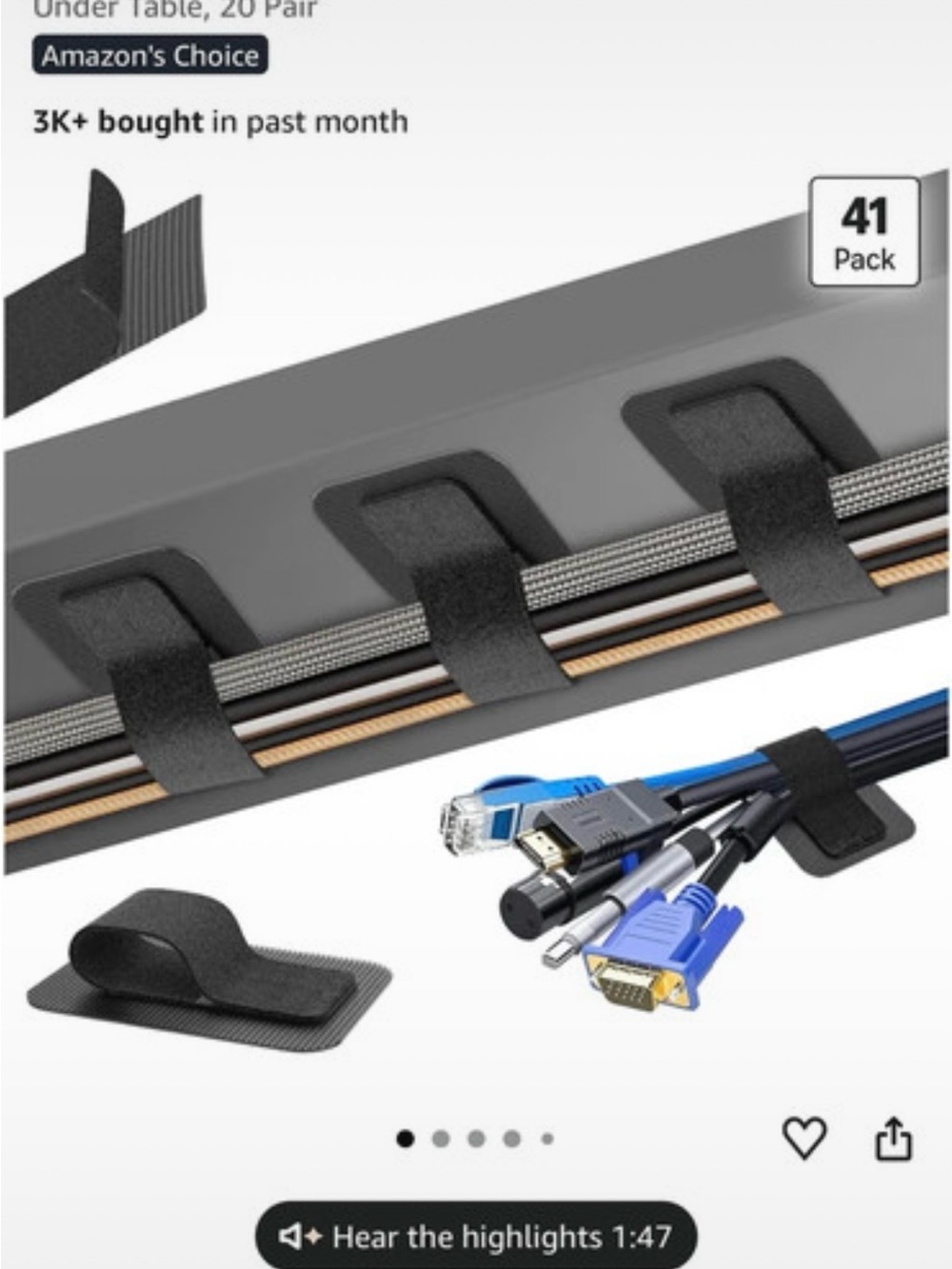 Hook & loop cable ties